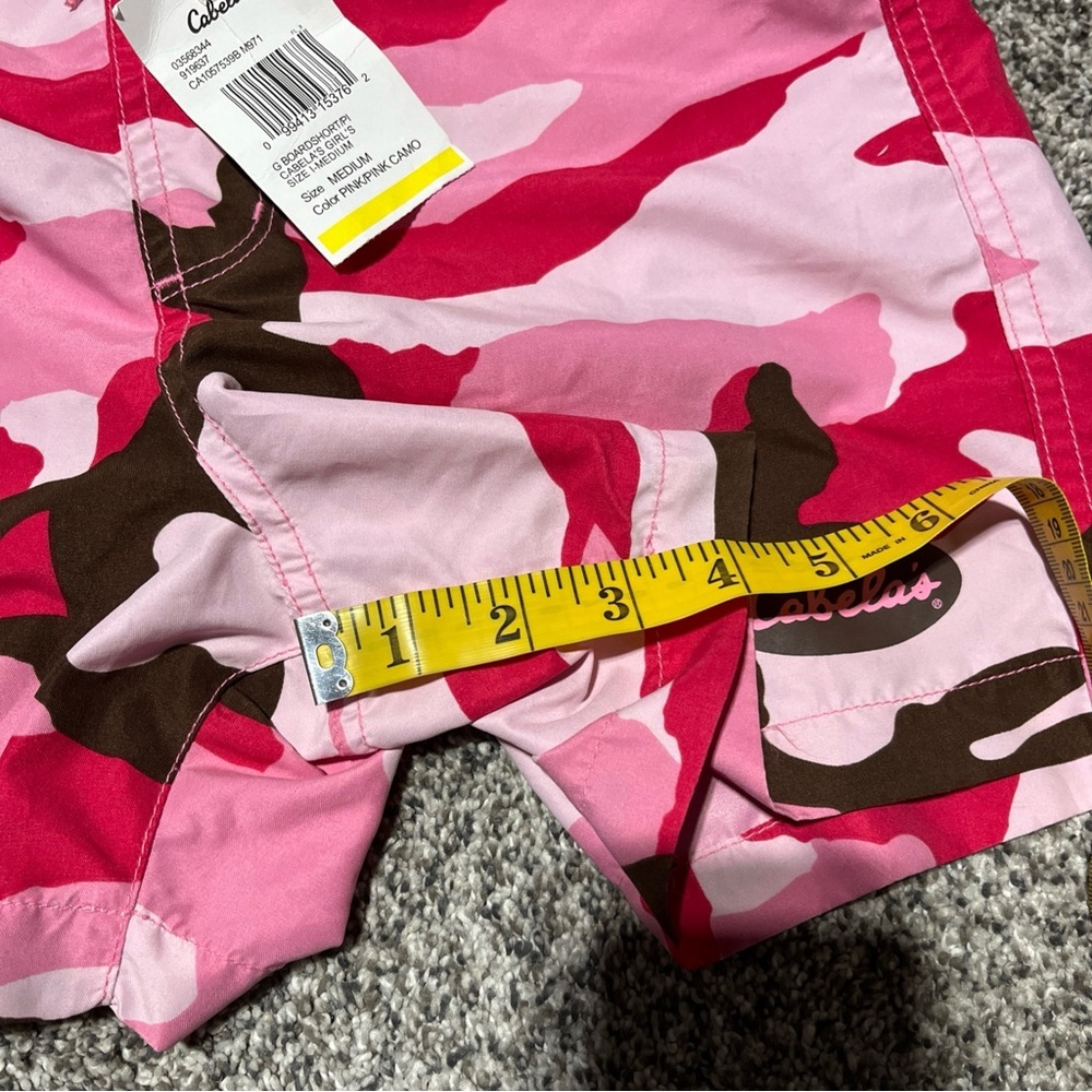 Girls Medium Cabela’s Swim Board Shorts And Rash guard Pink Camo - Picture 5 of 11